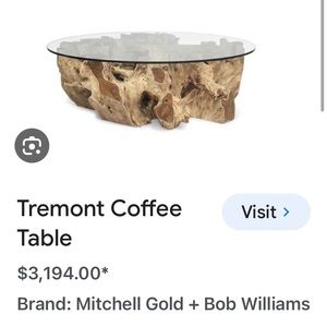 50” día Tremont Coffee table